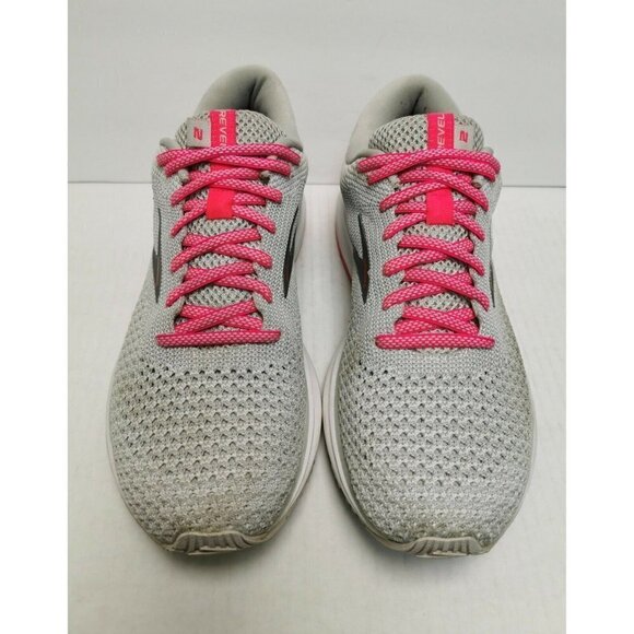 Brooks Women's Revel 2 Light Grey / Pink Running Shoes Size 9 M(B) Sneaker - Picture 3 of 6